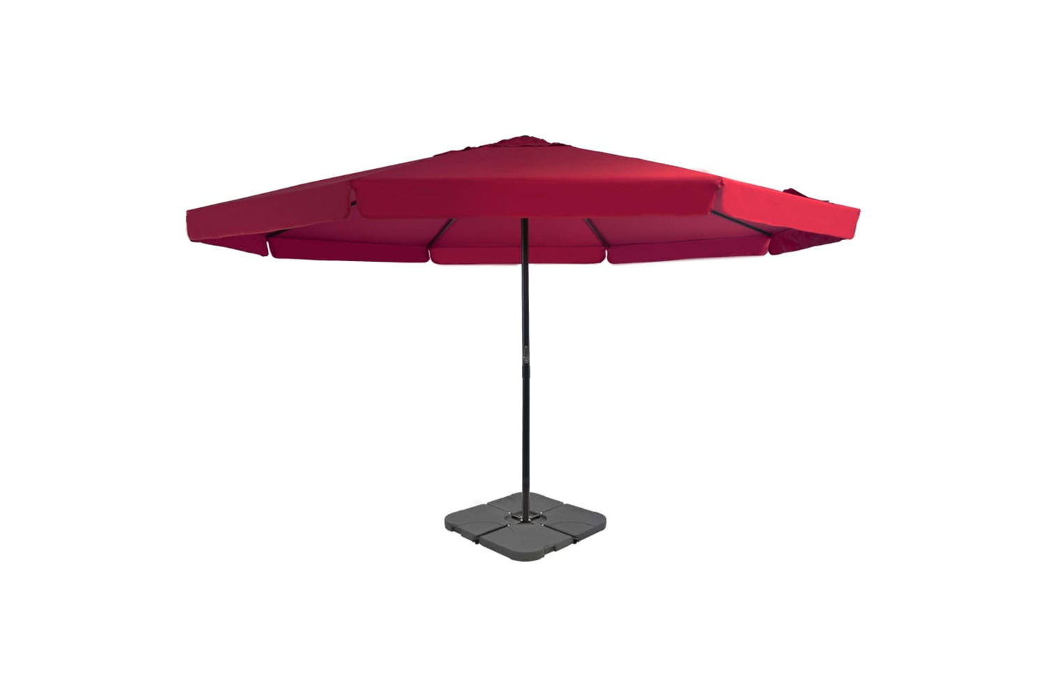 vidaXL 276325 Outdoor Umbrella With Portable Base Red