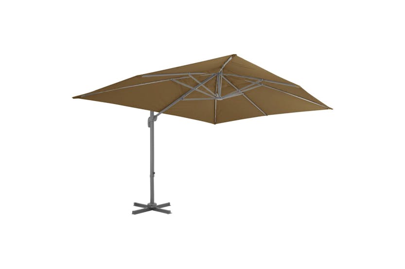 Vidaxl 276349 Outdoor Umbrella With Portable Base Taupe