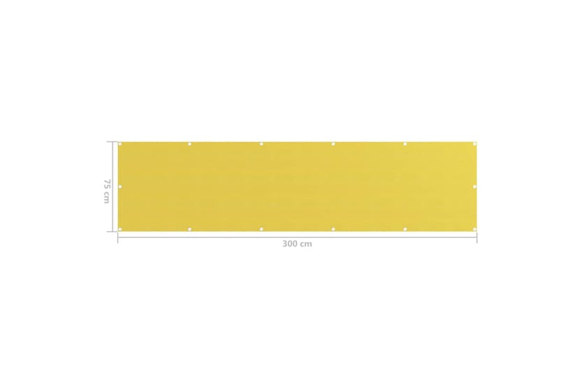 Vidaxl 310992 Balcony Screen Yellow 75x300 Cm Hdpe