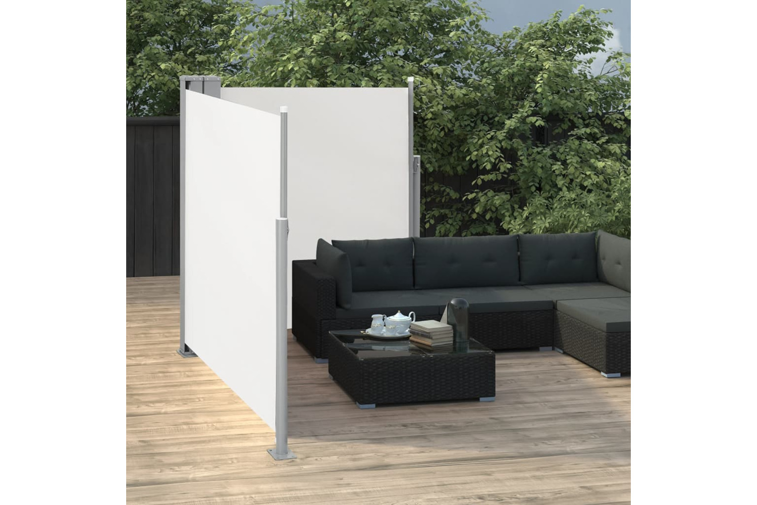 vidaXL 48467 Patio Retractable Double Side Awning 170x600cm Cream