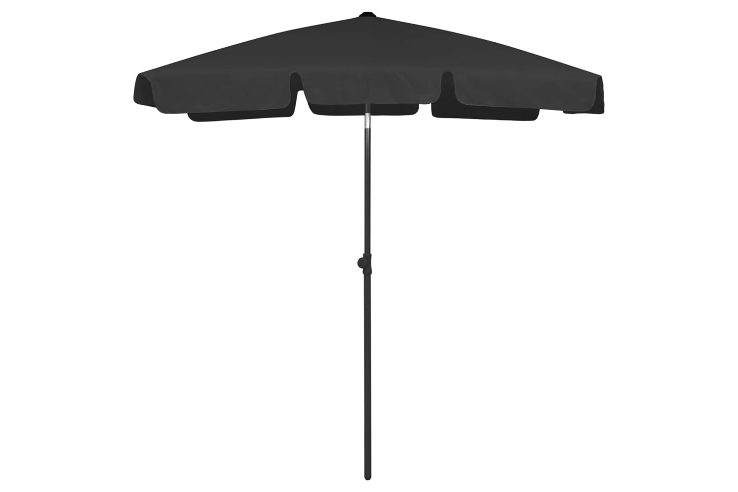vidaXL 314725 Beach Umbrella Black 180x120cm