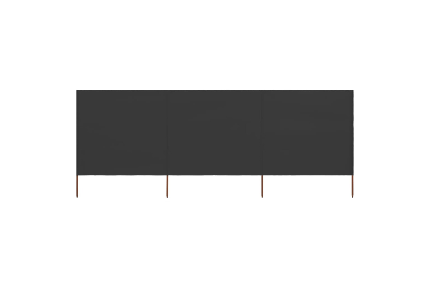 vidaXL 47142 3-panel Wind Screen Fabric 400x80cm Anthracite
