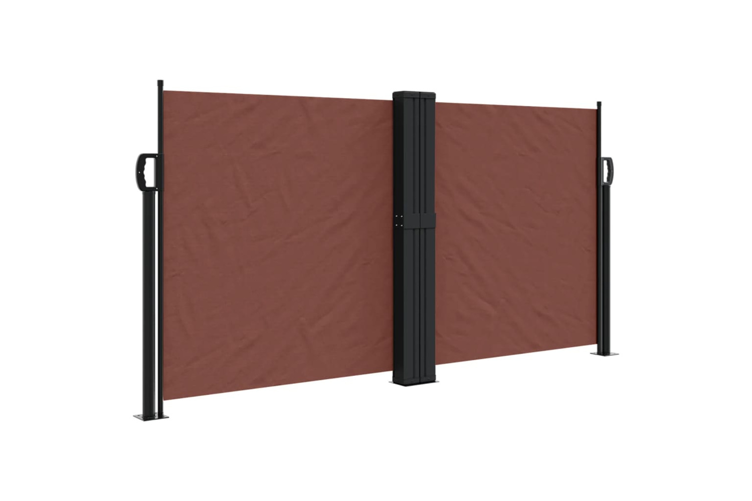 vidaXL 318057 Retractable Side Awning Brown 117x1200cm
