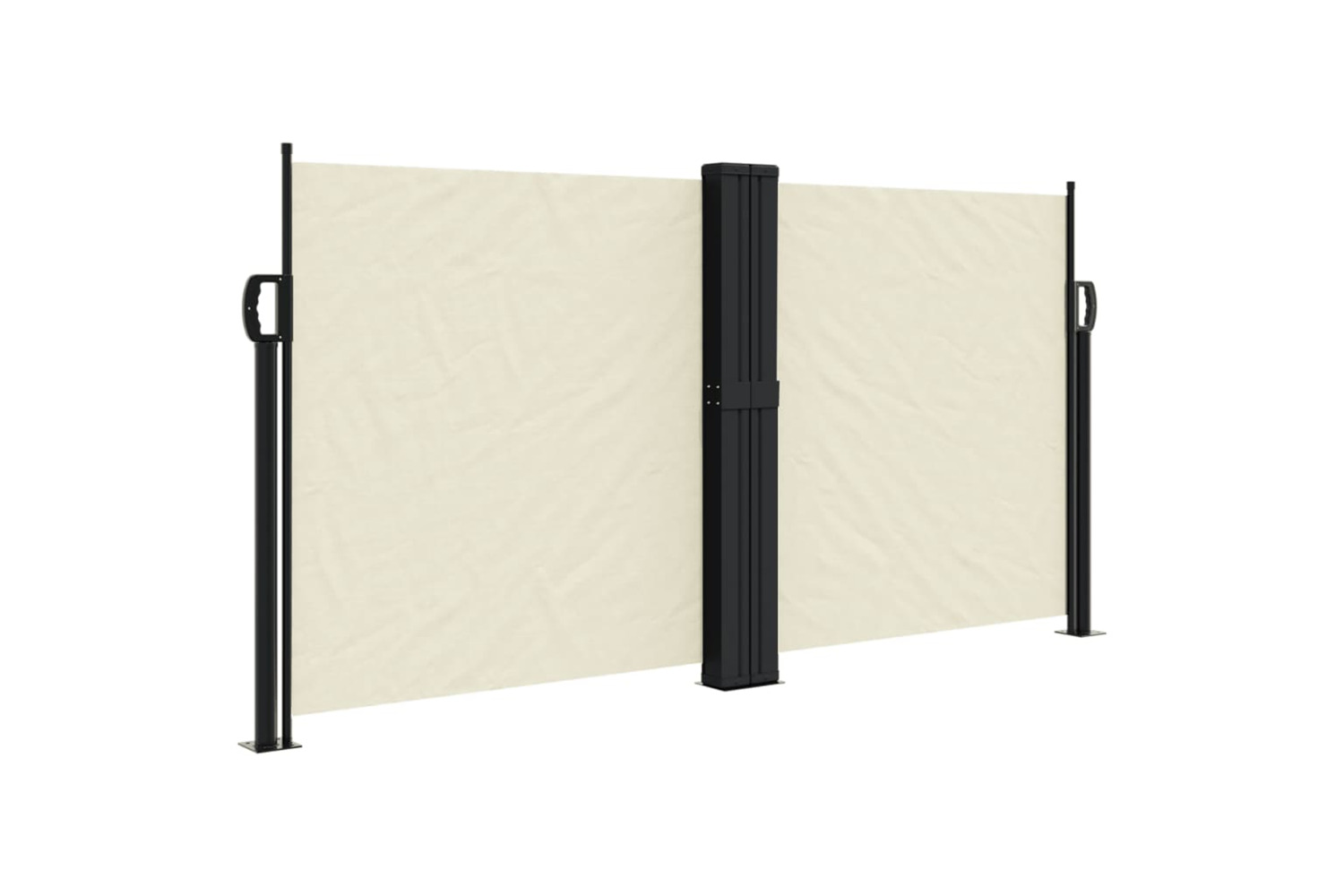 vidaXL 318055 Retractable Side Awning Cream 117x1200cm