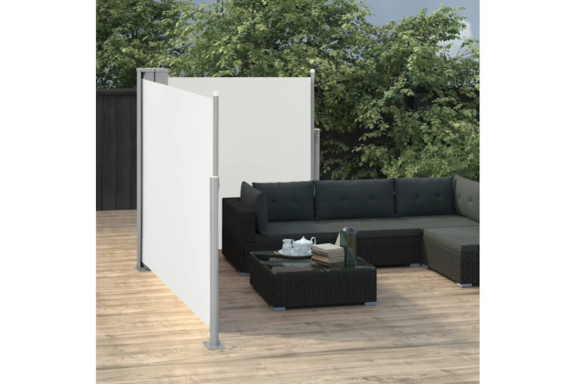 Vidaxl 48449 Retractable Side Awning Cream 120x600 Cm