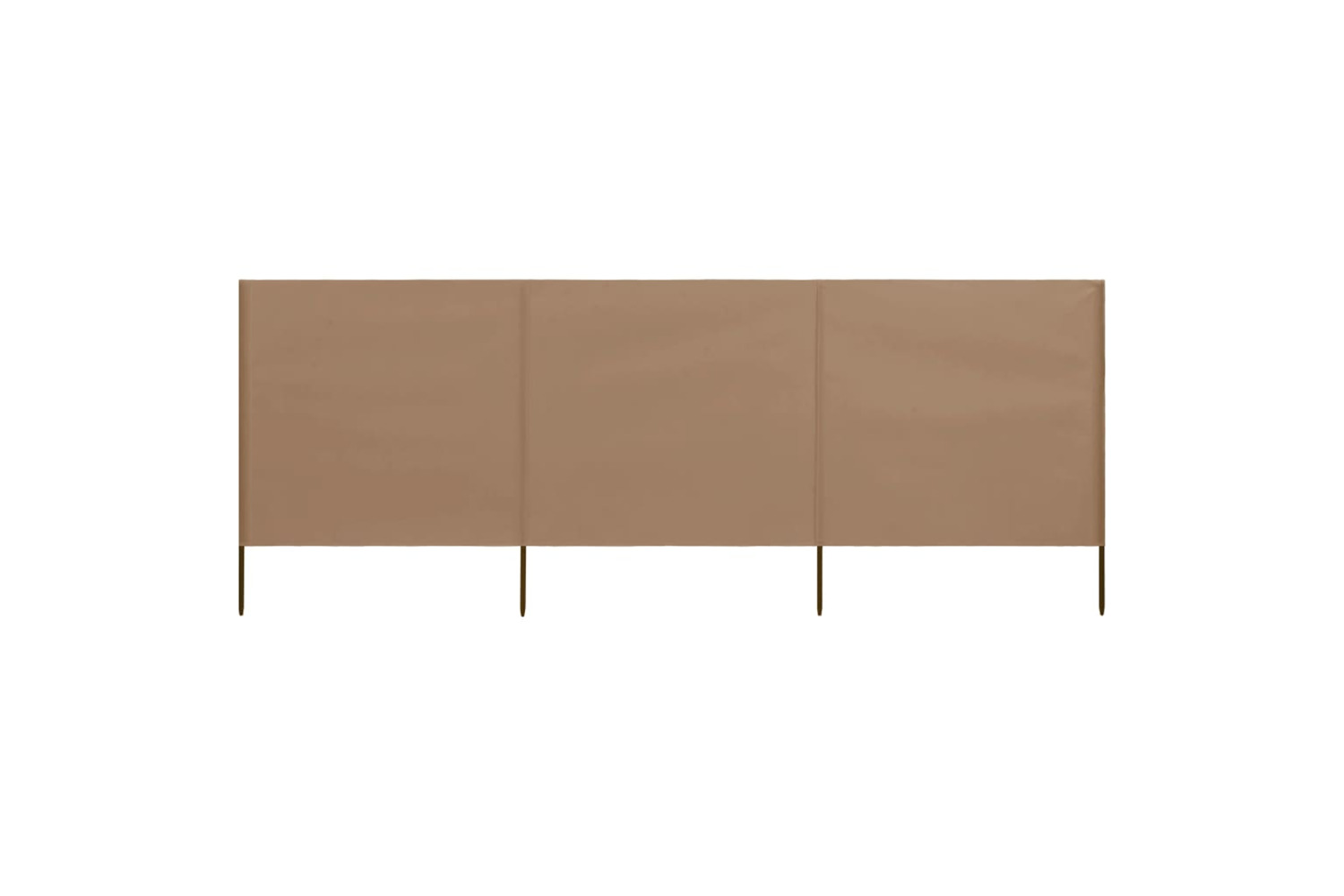 vidaXL 44542 3-panel Wind Screen Fabric 400x120cm Taupe