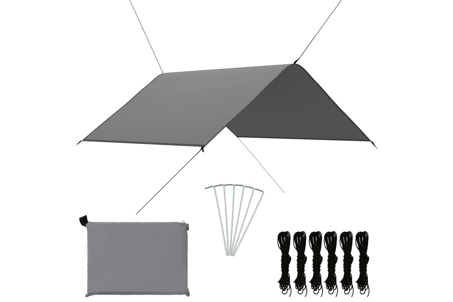 vidaXL 93053 Outdoor Tarp 3x2.85 M Grey
