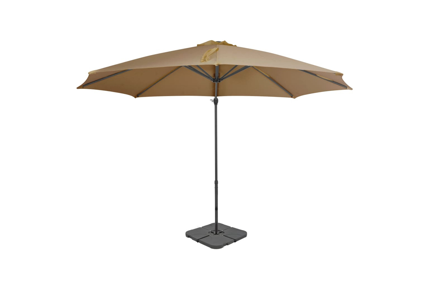 vidaXL 276334 Outdoor Umbrella With Portable Base Taupe