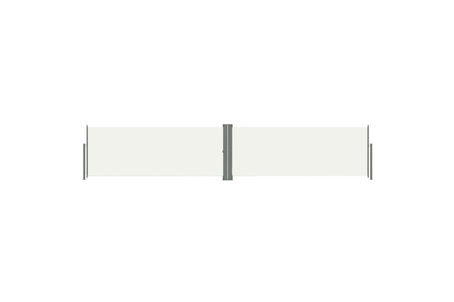 vidaXL 317983 Retractable Side Awning Cream 117x600cm