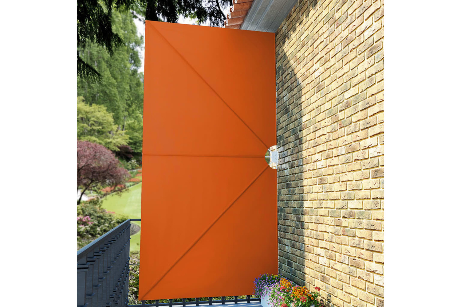 vidaXL 44574 Collapsible Terrace Side Awning Terracotta 400x200cm