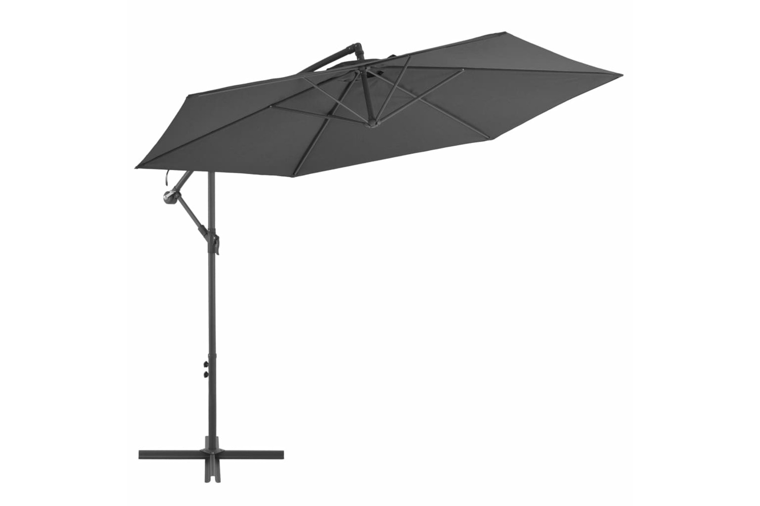 vidaXL 44509 Cantilever Umbrella With Aluminium Pole 300cm Anthracite