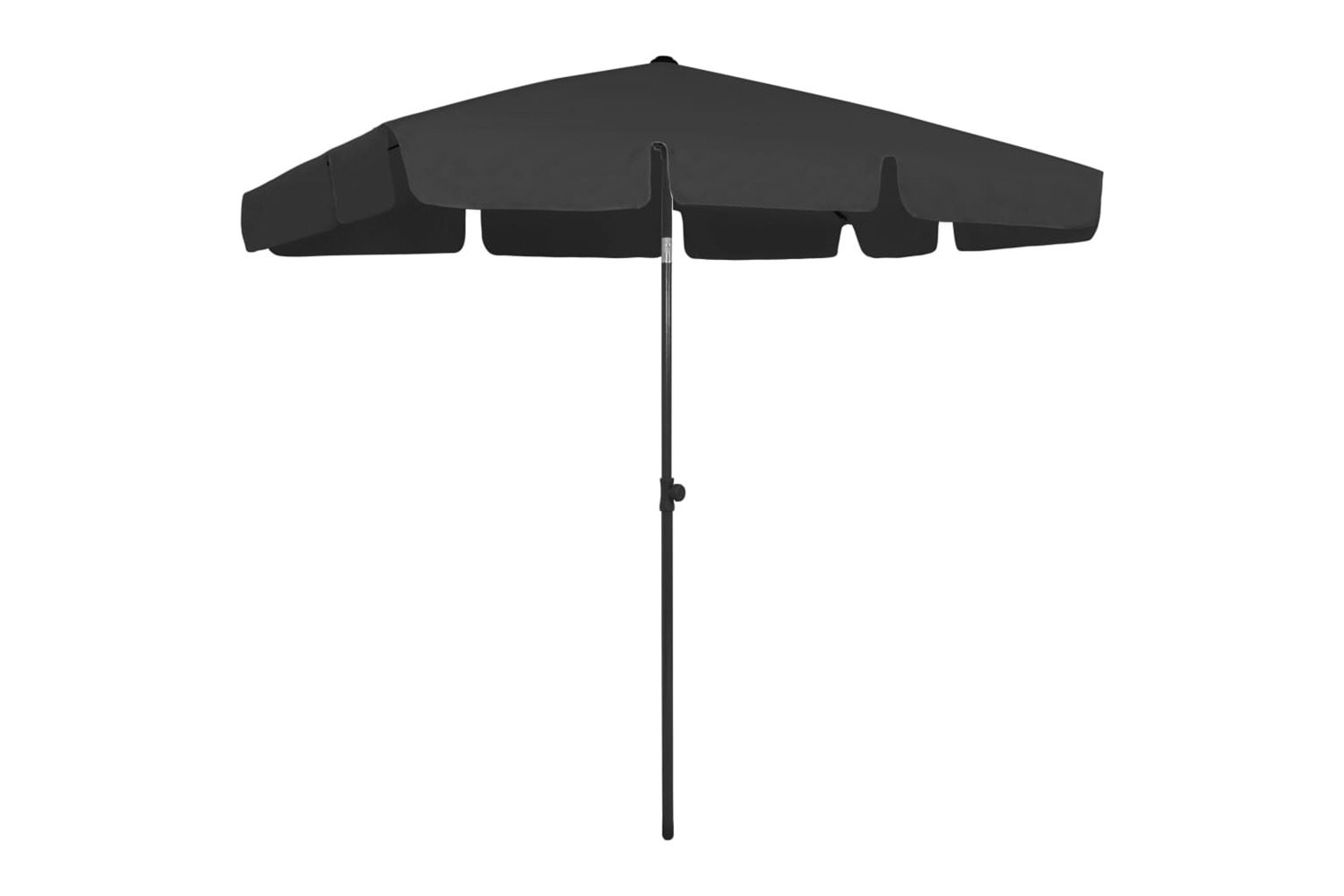 vidaXL 314733 Beach Umbrella Black 200x125cm