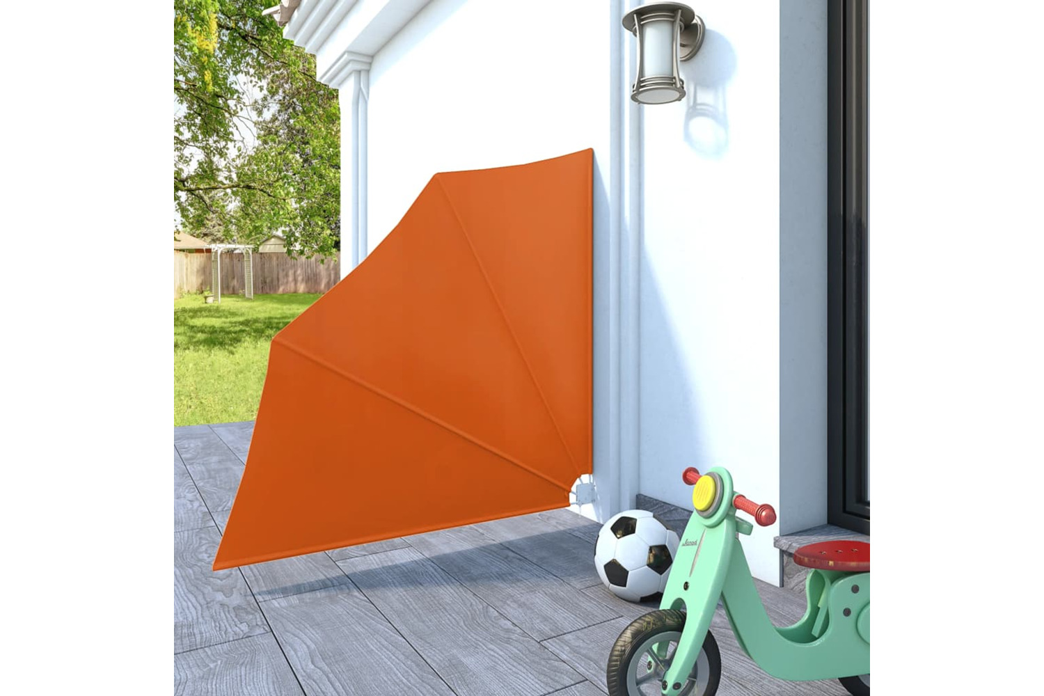 vidaXL 41581 Collapsible Balcony Side Awning Terracotta 140x140cm