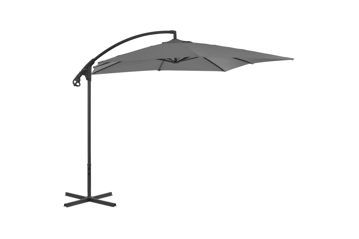 vidaXL 44879 Cantilever Umbrella With Steel Pole 250x250cm Anthracite