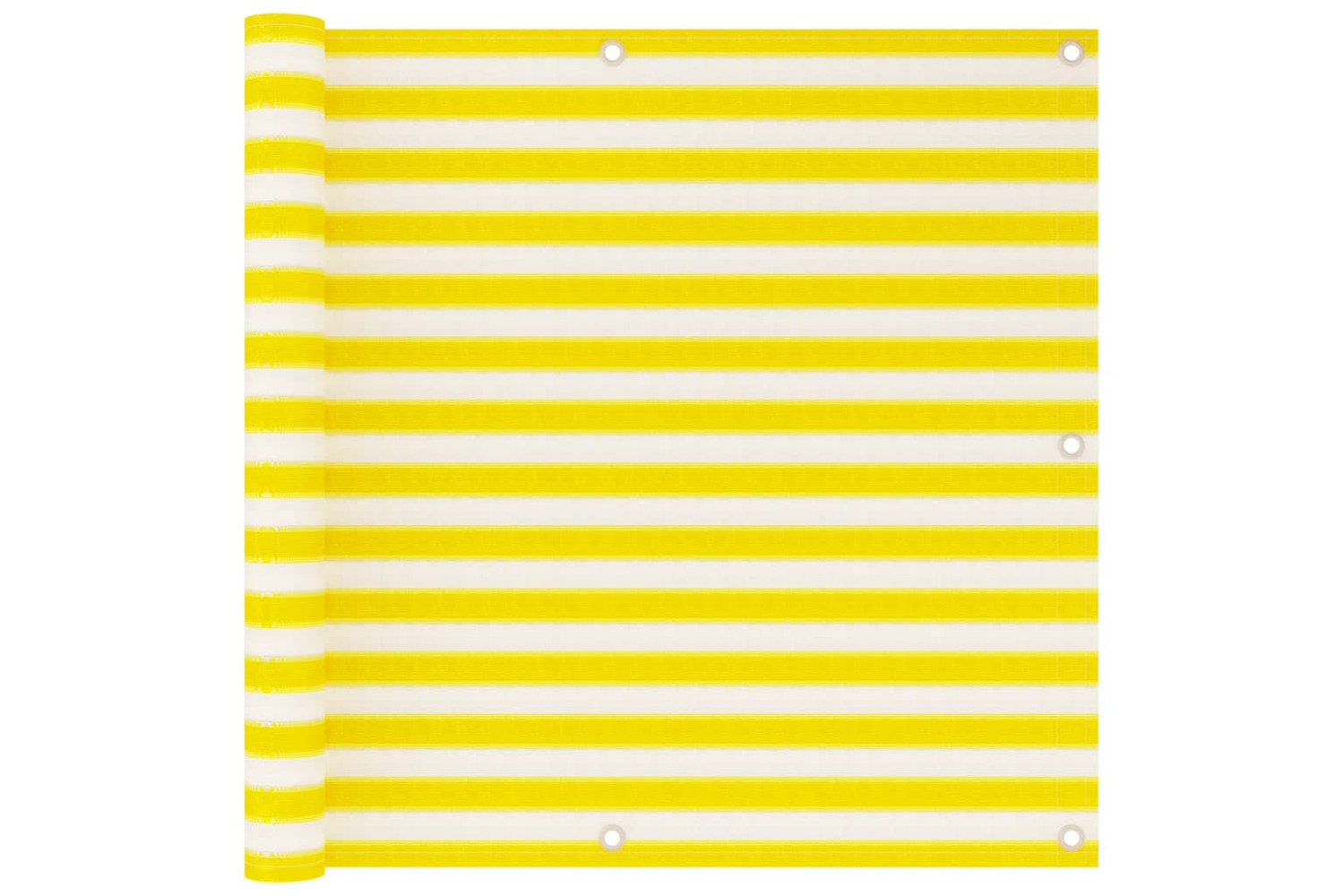 vidaXL 310878 Balcony Screen Yellow And White 90x500cm Hdpe