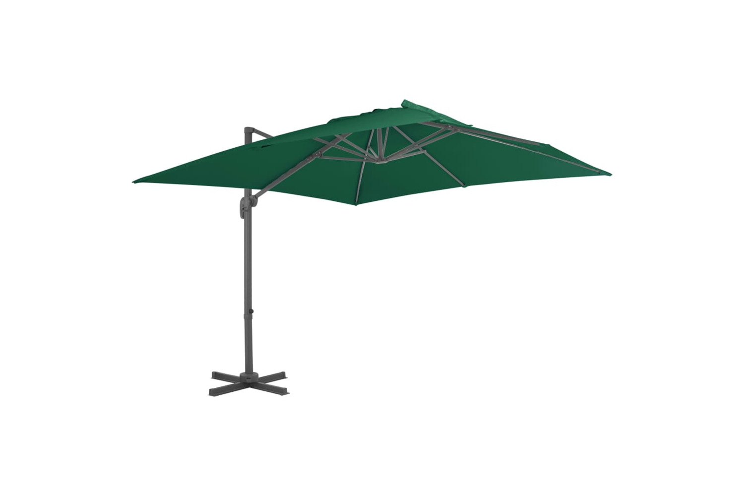 vidaXL 44634 Cantilever Umbrella With Aluminium Pole Green 300x300cm