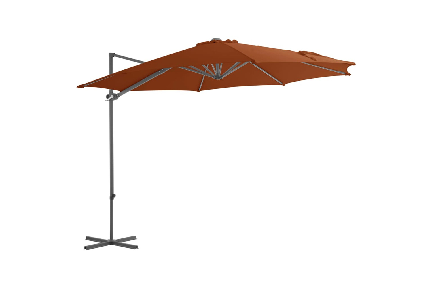 vidaXL 312313 Cantilever Umbrella With Steel Pole Terracotta 300cm