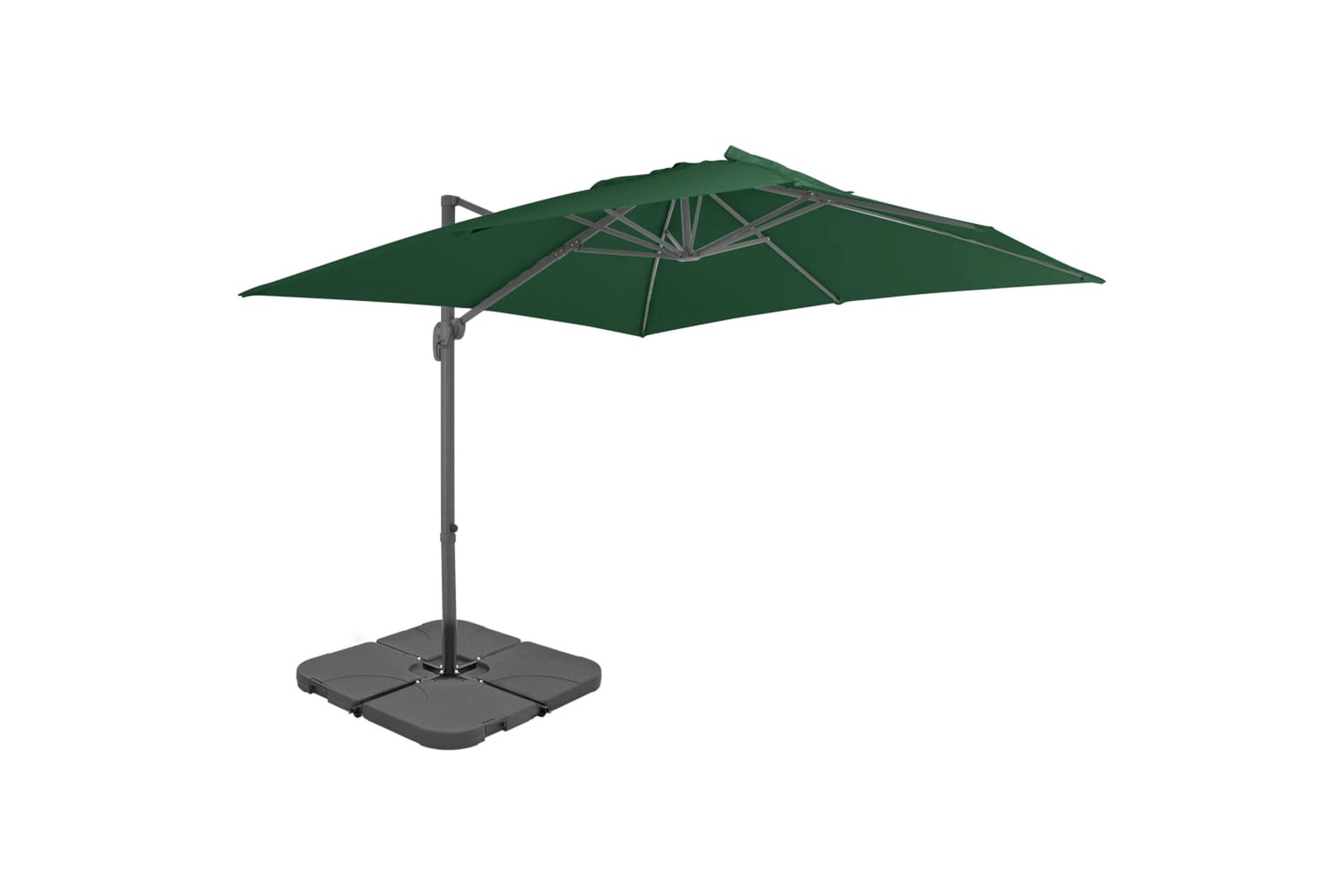 vidaXL 276345 Outdoor Umbrella With Portable Base Green
