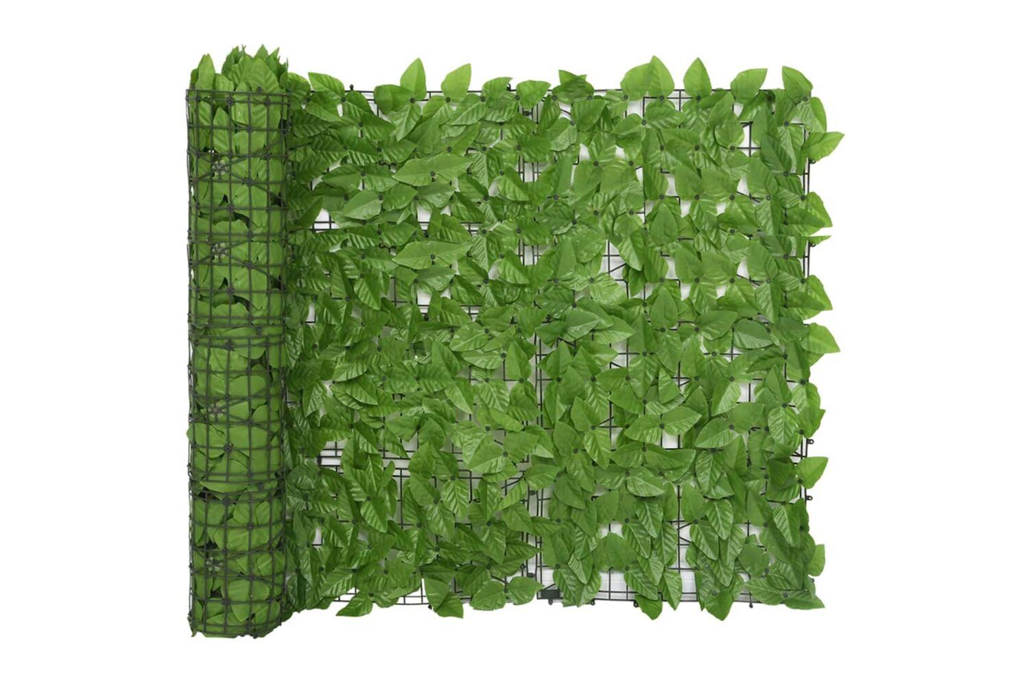 vidaXL 315500 Balcony Screen With Green Leaves 400x100cm