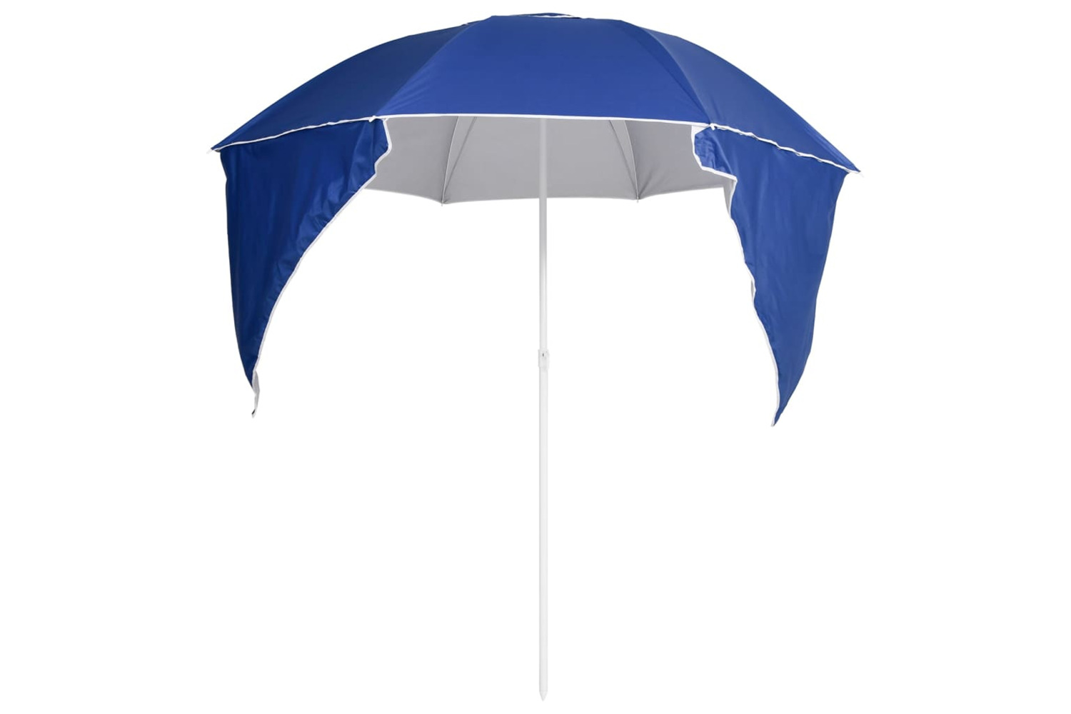 vidaXL 318837 Beach Umbrella With Side Walls Blue 215cm