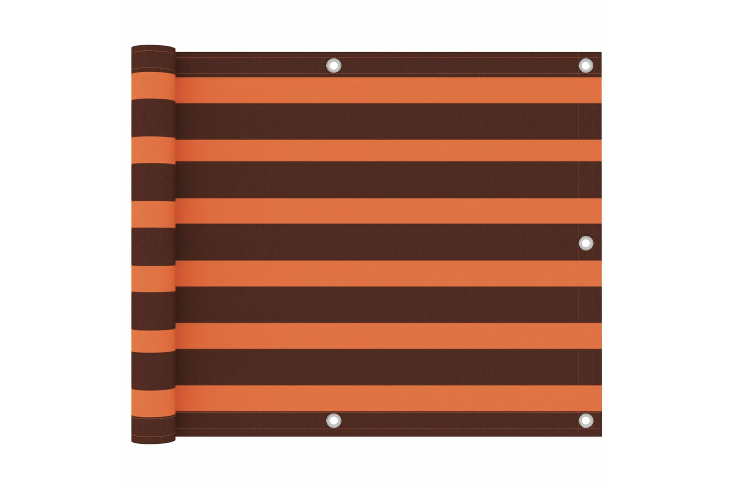 vidaXL 134926 Balcony Screen Orange And Brown 75x500cm Oxford Fabric