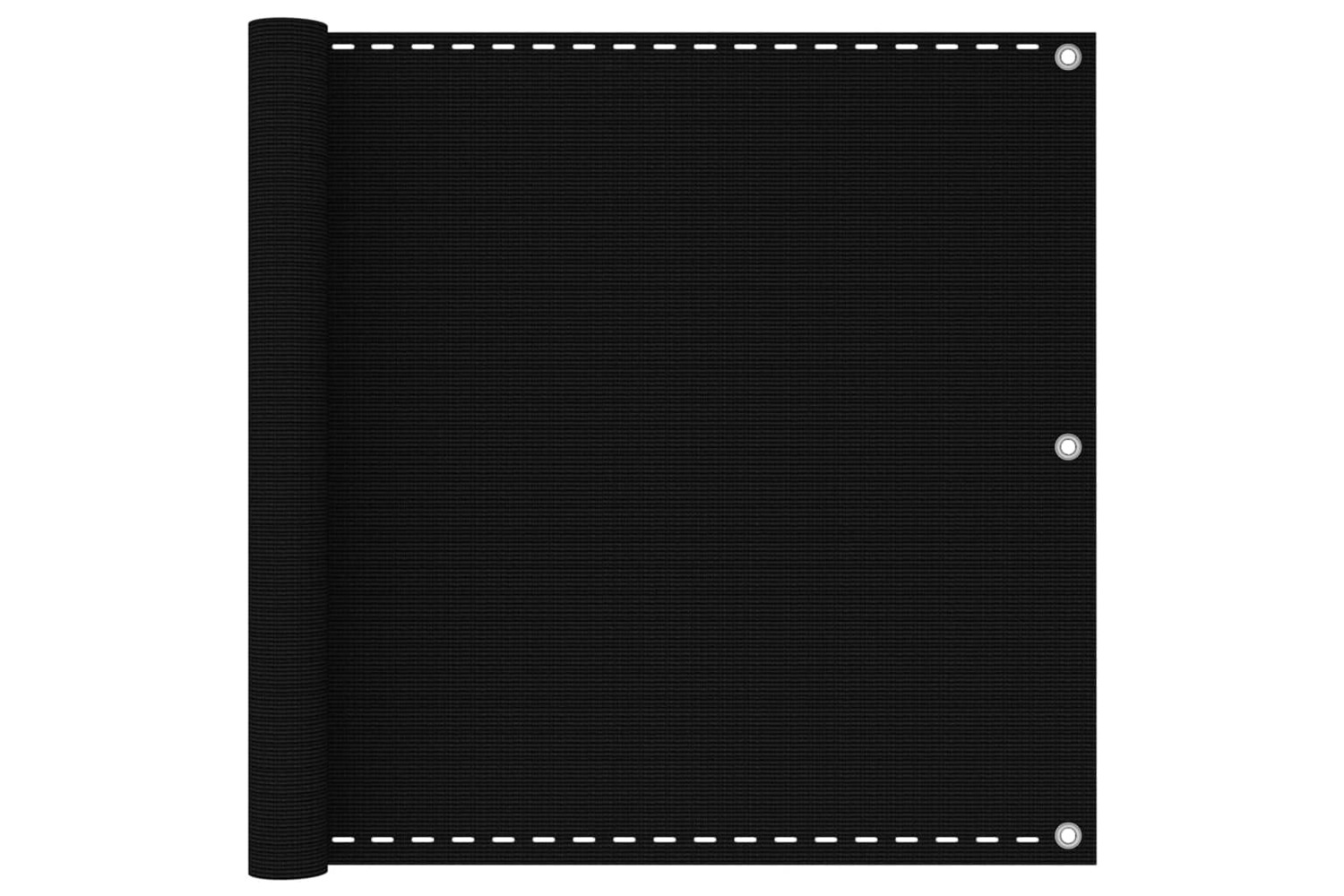 vidaXL 311034 Balcony Screen Black 90x500cm Hdpe