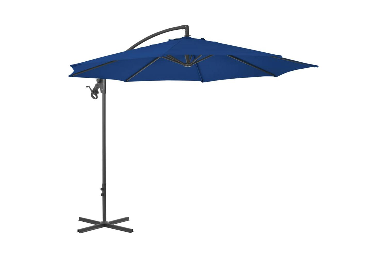 Vidaxl 312509 Cantilever Umbrella With Steel Pole 300 Cm Azure Blue