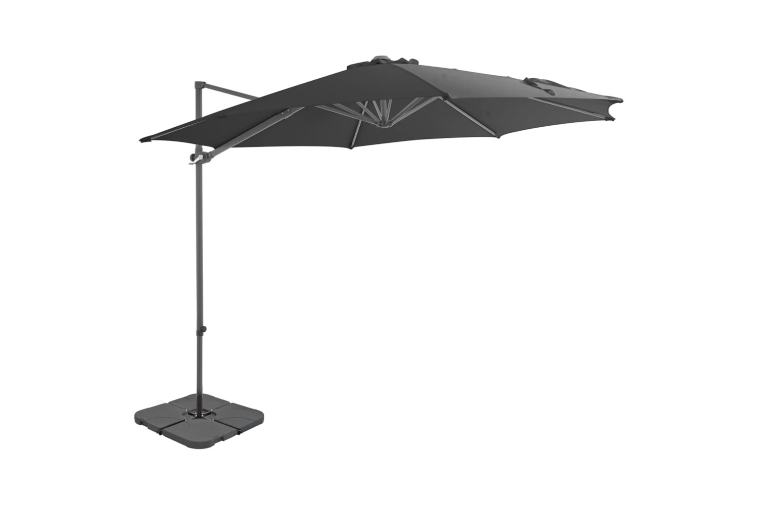 vidaXL 276341 Outdoor Umbrella With Portable Base Anthracite
