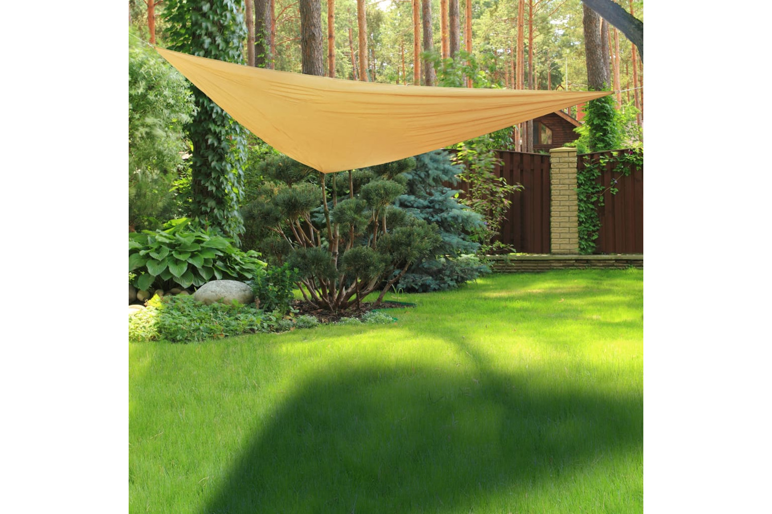 Hi Sunshade Sail Triangular 3x3 M Beige
