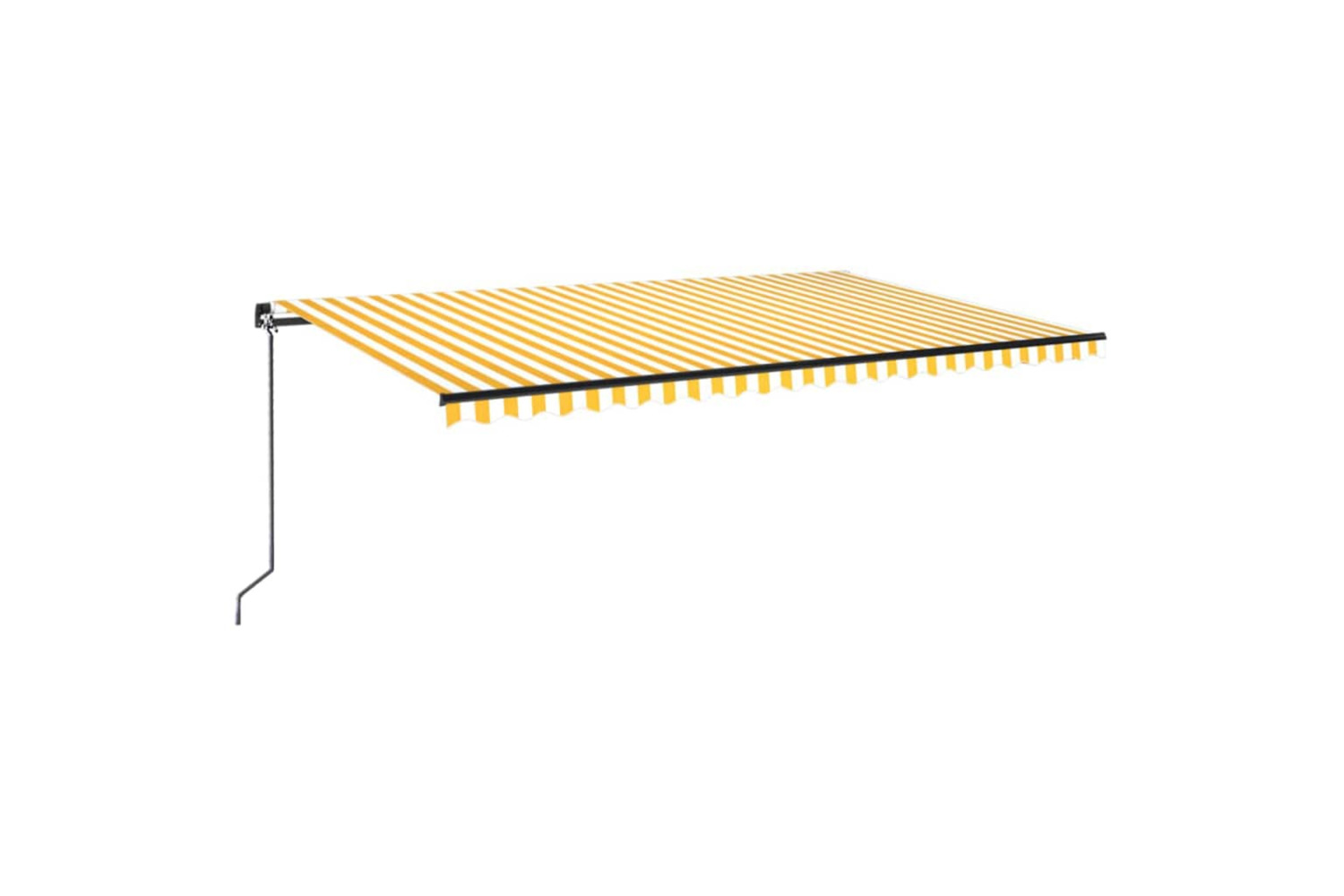 vidaXL 3069138 Manual Retractable Awning 500x300cm Yellow And White