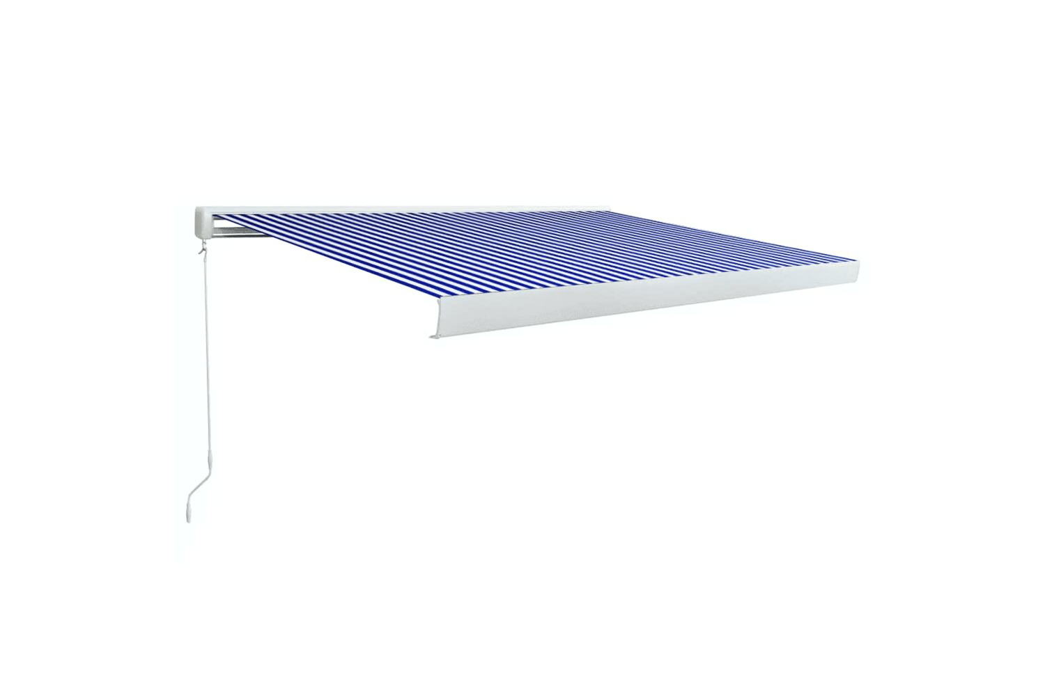 vidaXL 3052677 Manual Cassette Awning 450x300cm Blue And White