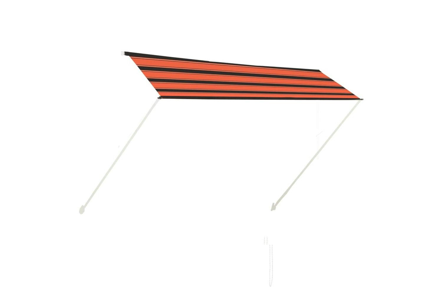 Vidaxl 145897 Retractable Awning 300x150 Cm Orange And Brown