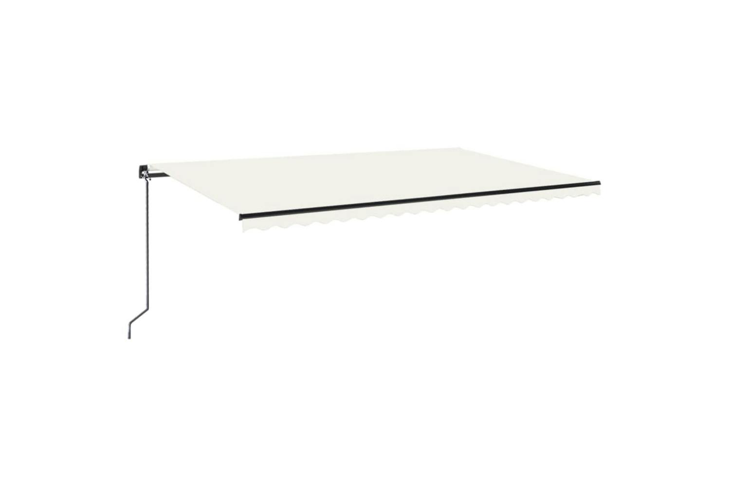 Vidaxl Manual Retractable Awning 500x300 Cm Cream