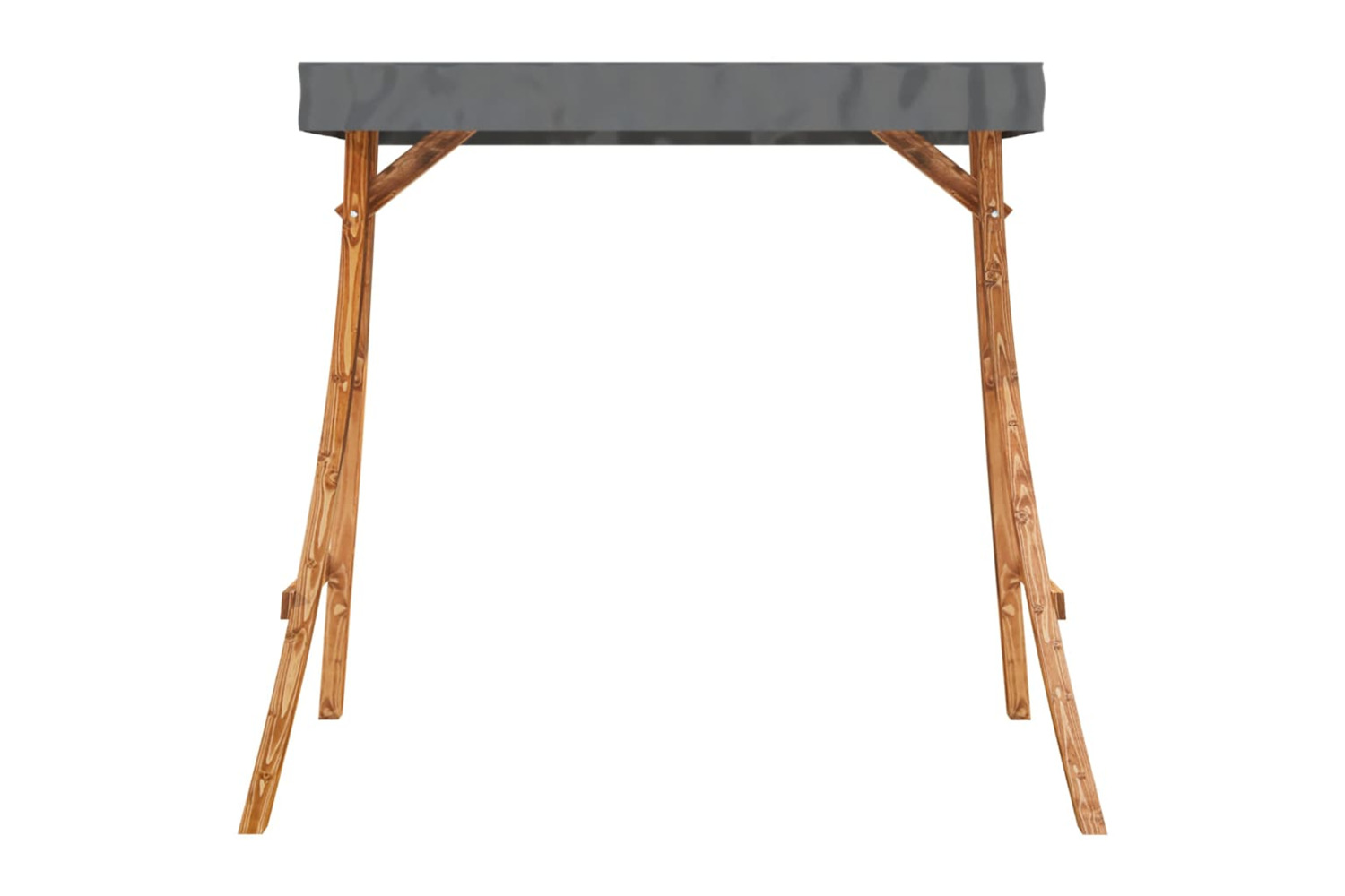 vidaXL 313938 Swing Frame With Anthracite Roof Bent Wood With Teak Finish