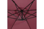 Vidaxl 313780 Cantilever Umbrella With Led Lights And Steel Pole Wine Red