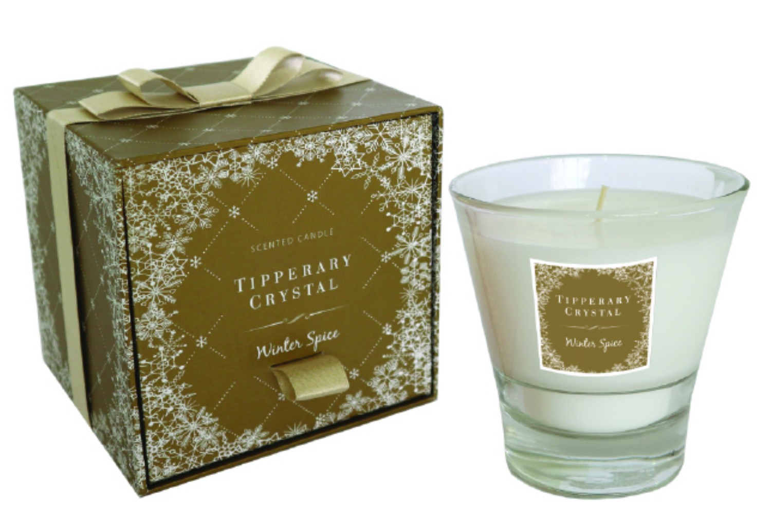 Tipperary Crystal Winter Spice Filled Tumbler Candle