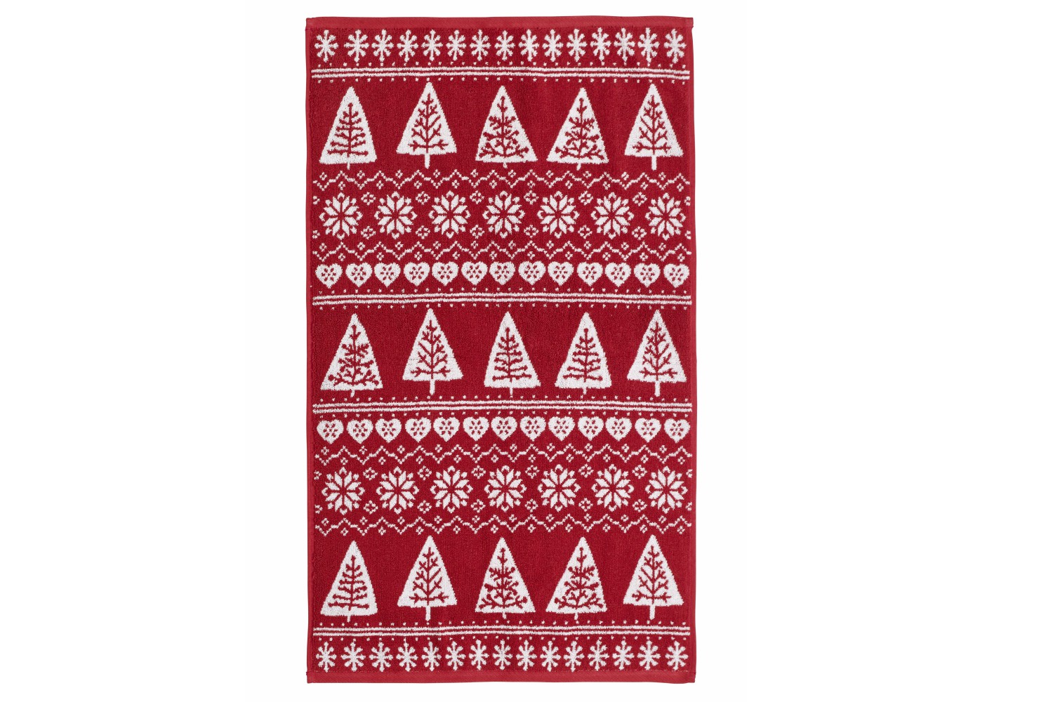 Nordic Trees Hand Towel | Red