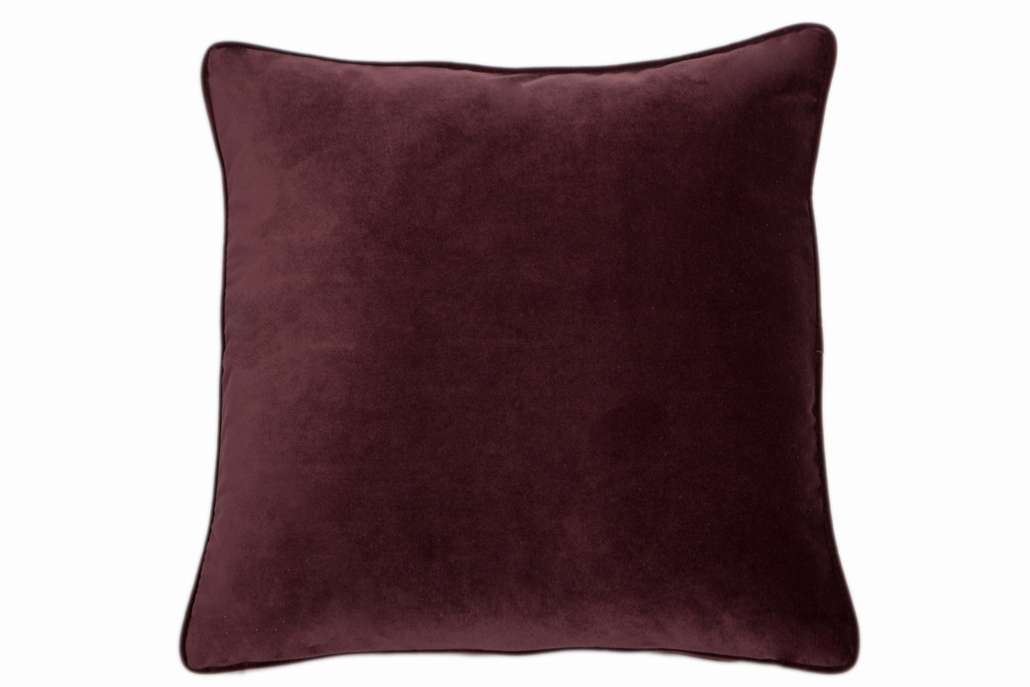 Velvet Piped Mulberry Cushion | 43X43cm