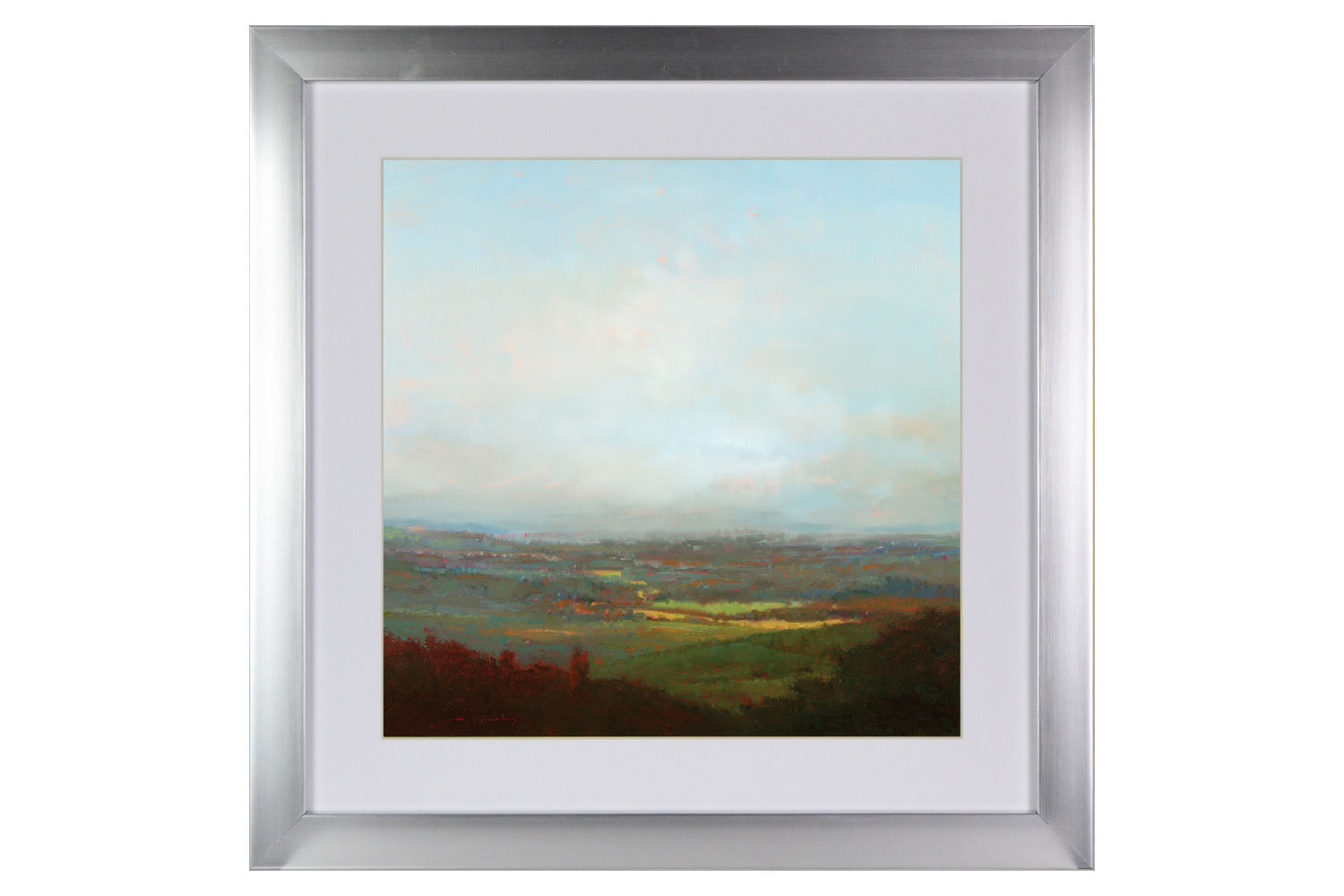 Green Valley Below Printed Art | 50x50cm