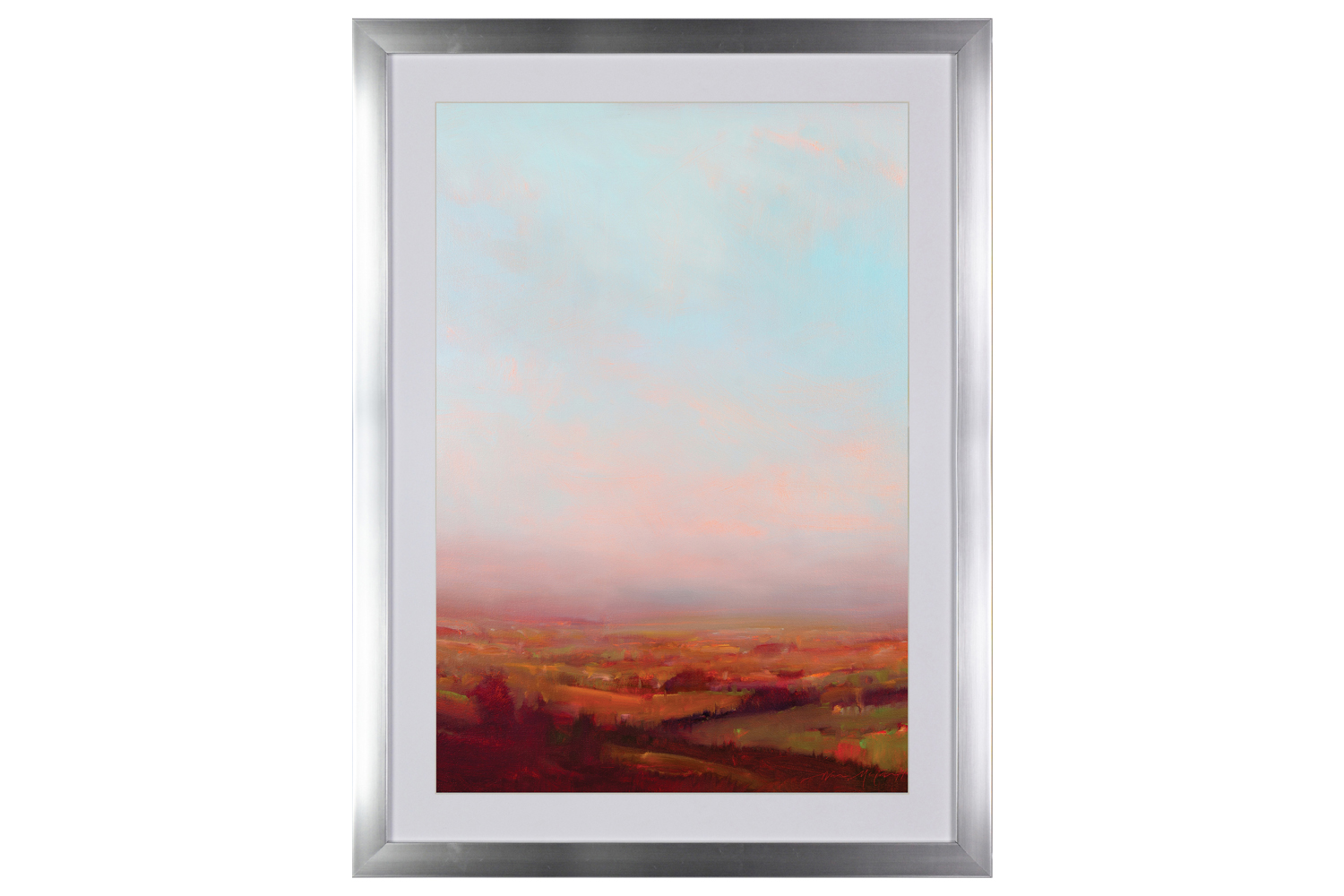 Misty Orange Printed Art | 60x80cm