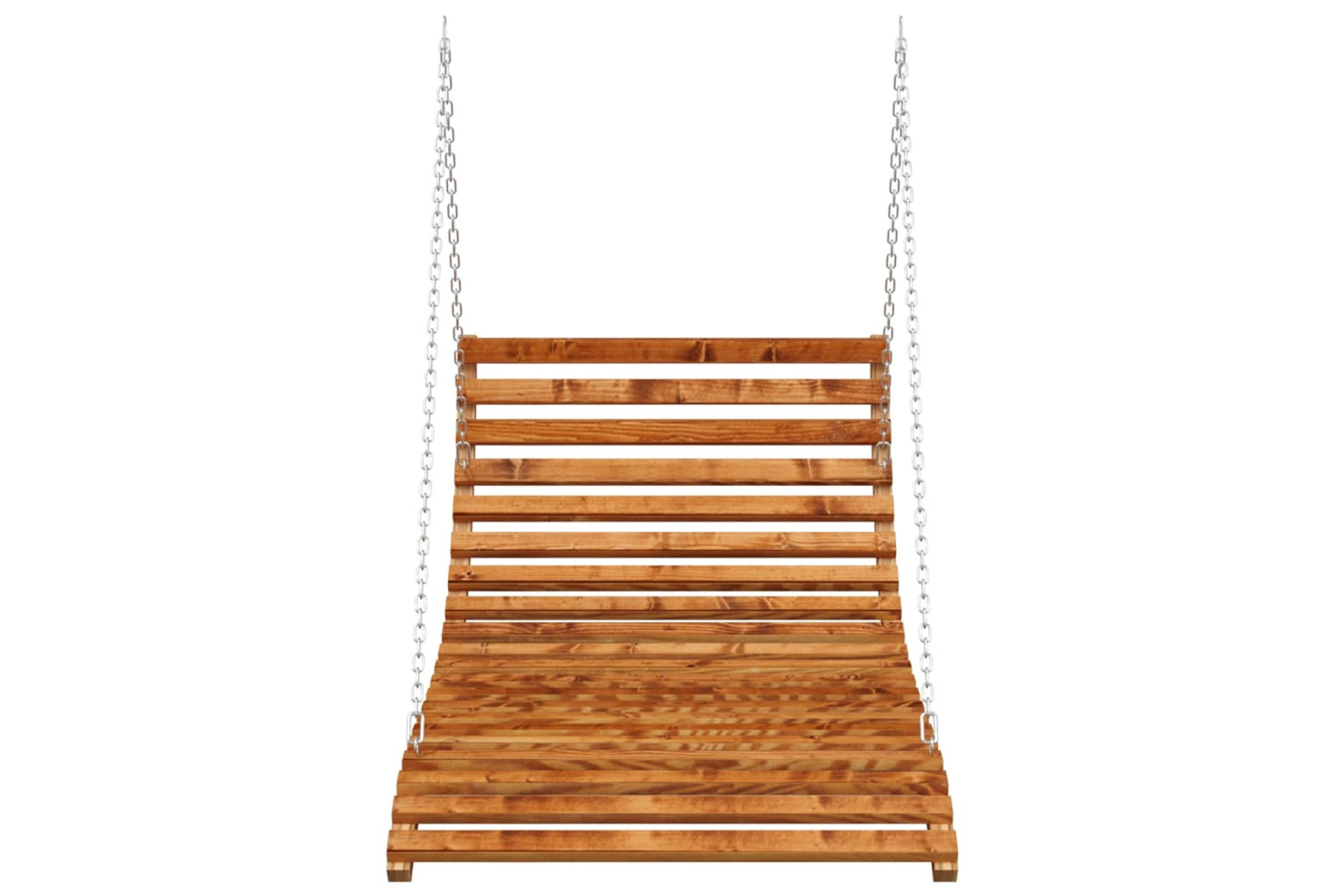 vidaXL 313939 Swing Bed Solid Bent Wood With Teak Finish 115x147x46cm