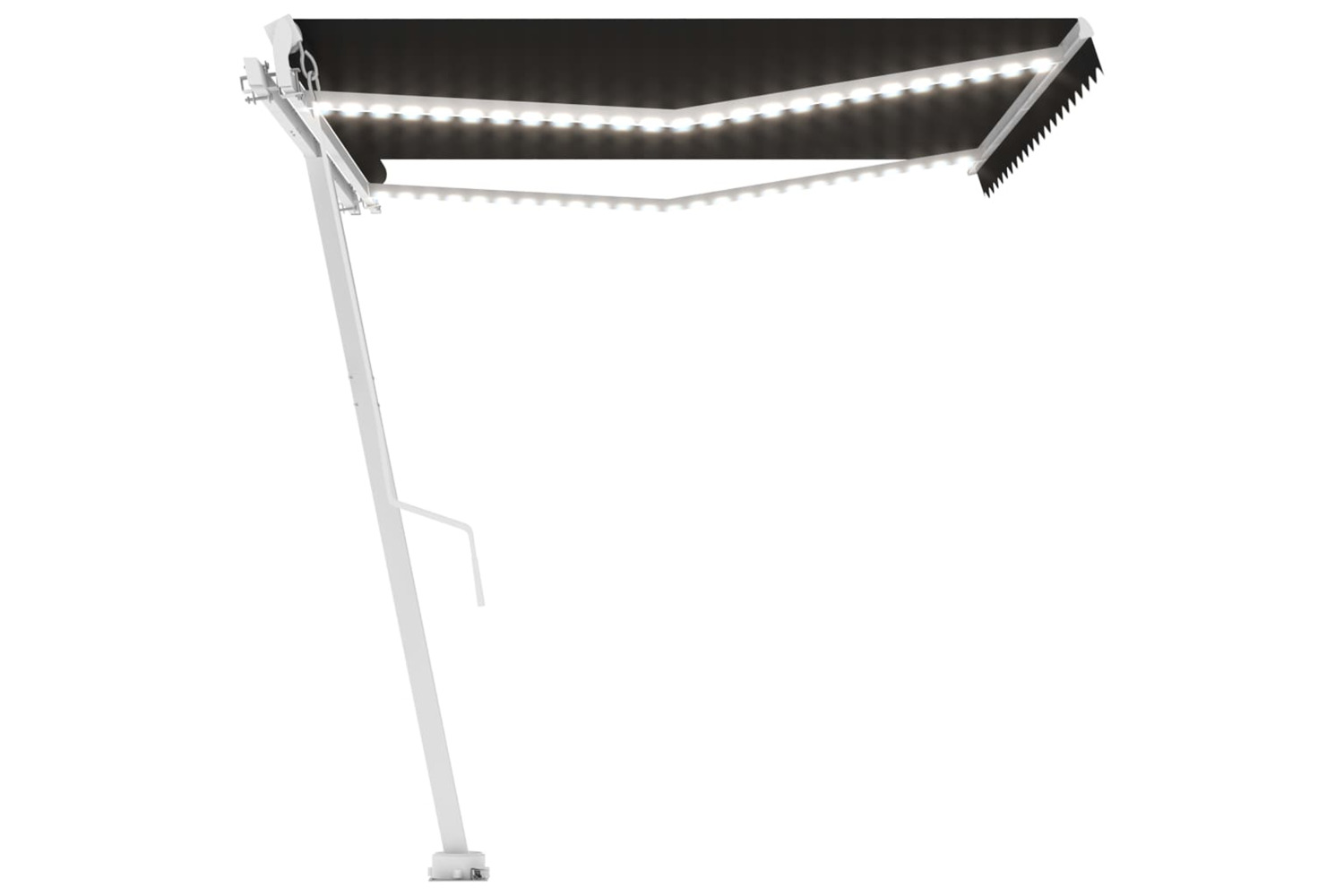 vidaXL 3069624 Manual Retractable Awning With Led 400x350cm Anthracite