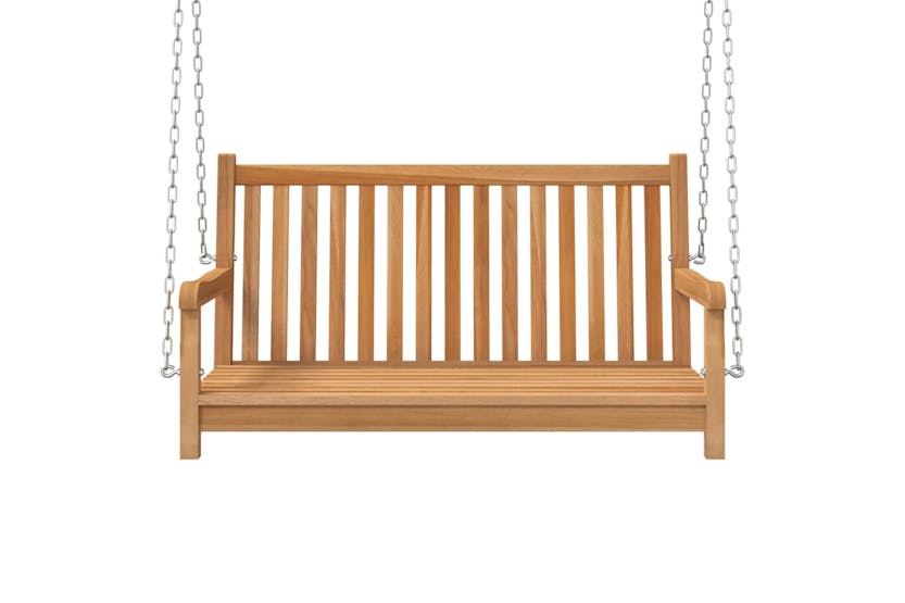 Vidaxl 316628 Swing Bench Solid Teak Wood 114x60x64 Cm