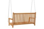 Vidaxl 316628 Swing Bench Solid Teak Wood 114x60x64 Cm