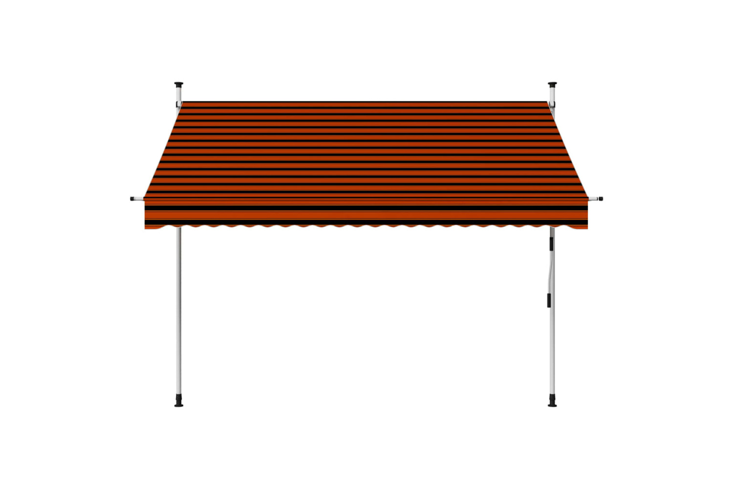 vidaXL 145837 Manual Retractable Awning 250cm Orange And Brown