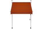 Vidaxl 145835 Manual Retractable Awning 150 Cm Orange And Brown