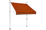 Vidaxl 145835 Manual Retractable Awning 150 Cm Orange And Brown