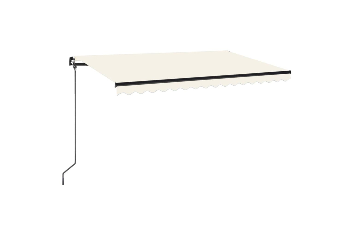 Vidaxl Manual Retractable Awning 400x350 Cm Cream