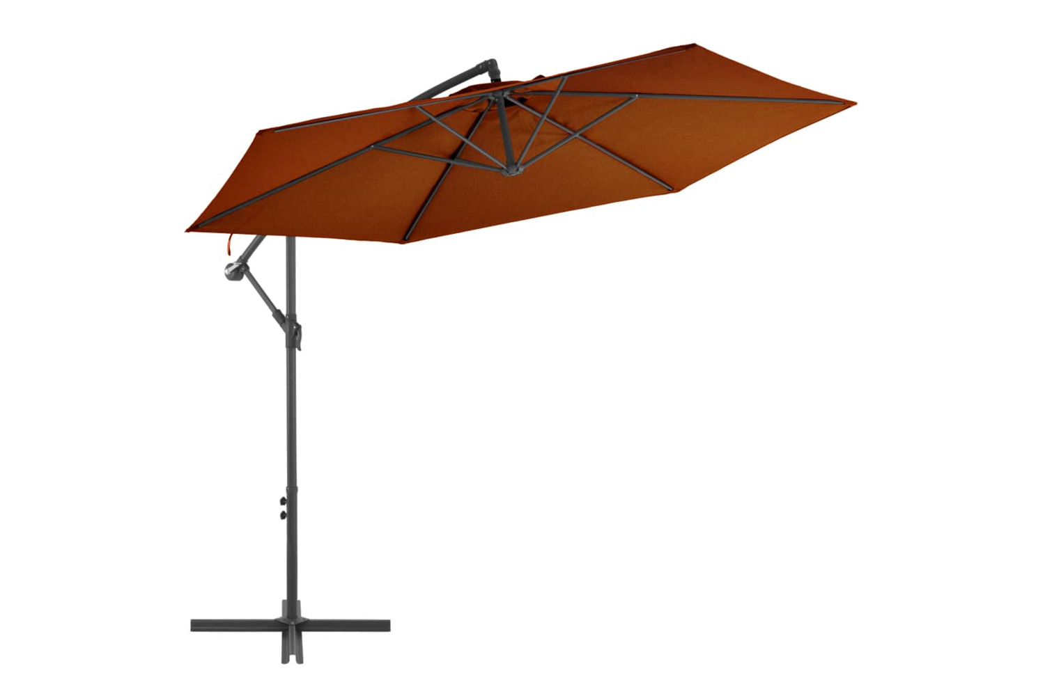 vidaXL 313755 Cantilever Umbrella With Aluminium Pole Terracotta 300cm
