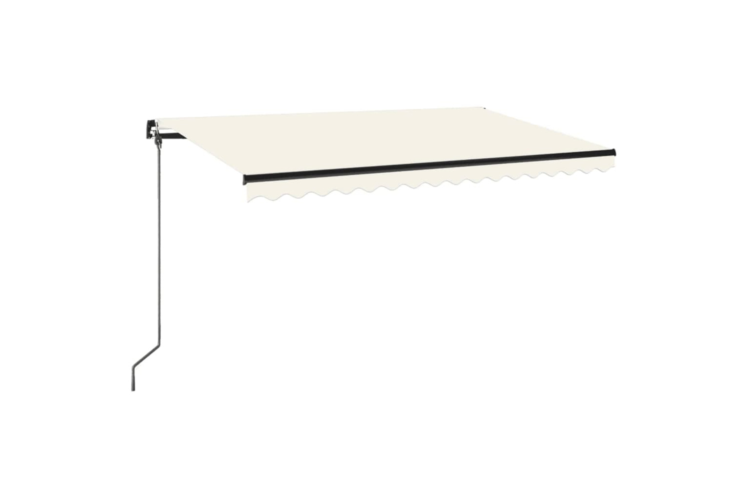 vidaXL 3069182 Manual Retractable Awning With Led 400x350cm Cream